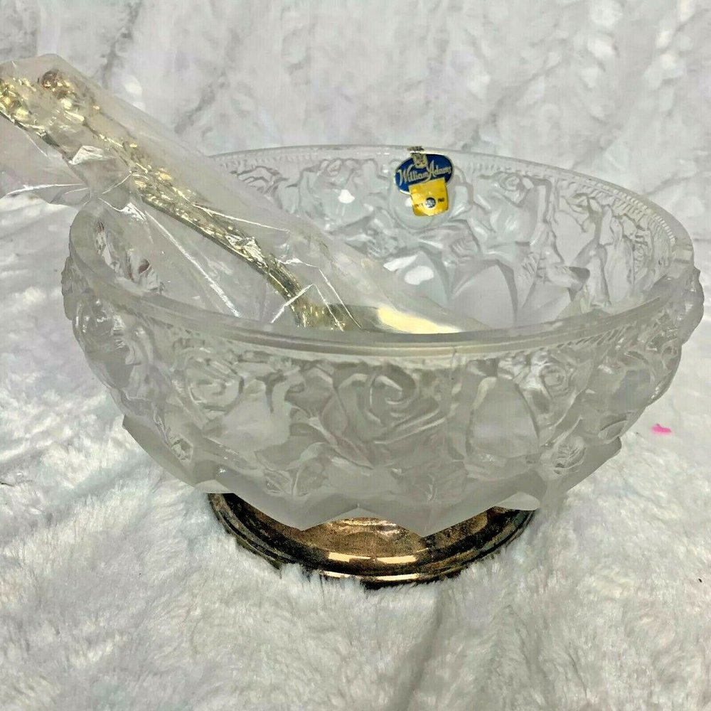 William Adams Vintage Lead Crystal 24% Salad Bowl